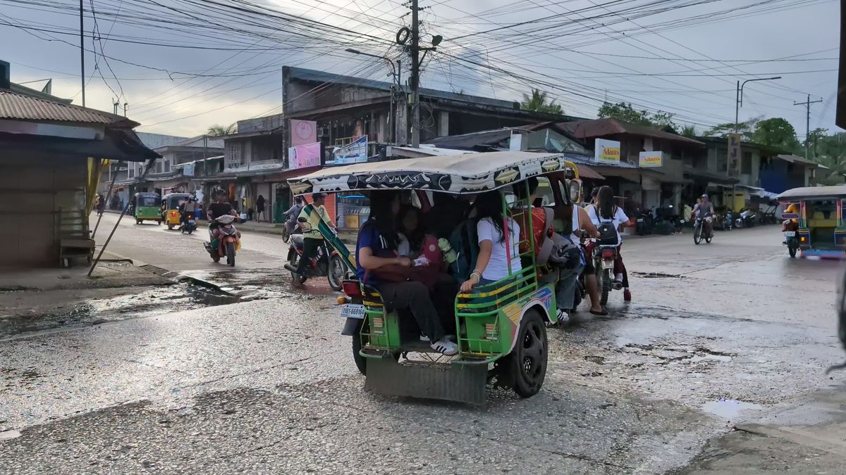 Rural Street with Tricycles and Commuters Free Stock Video Footage ...
