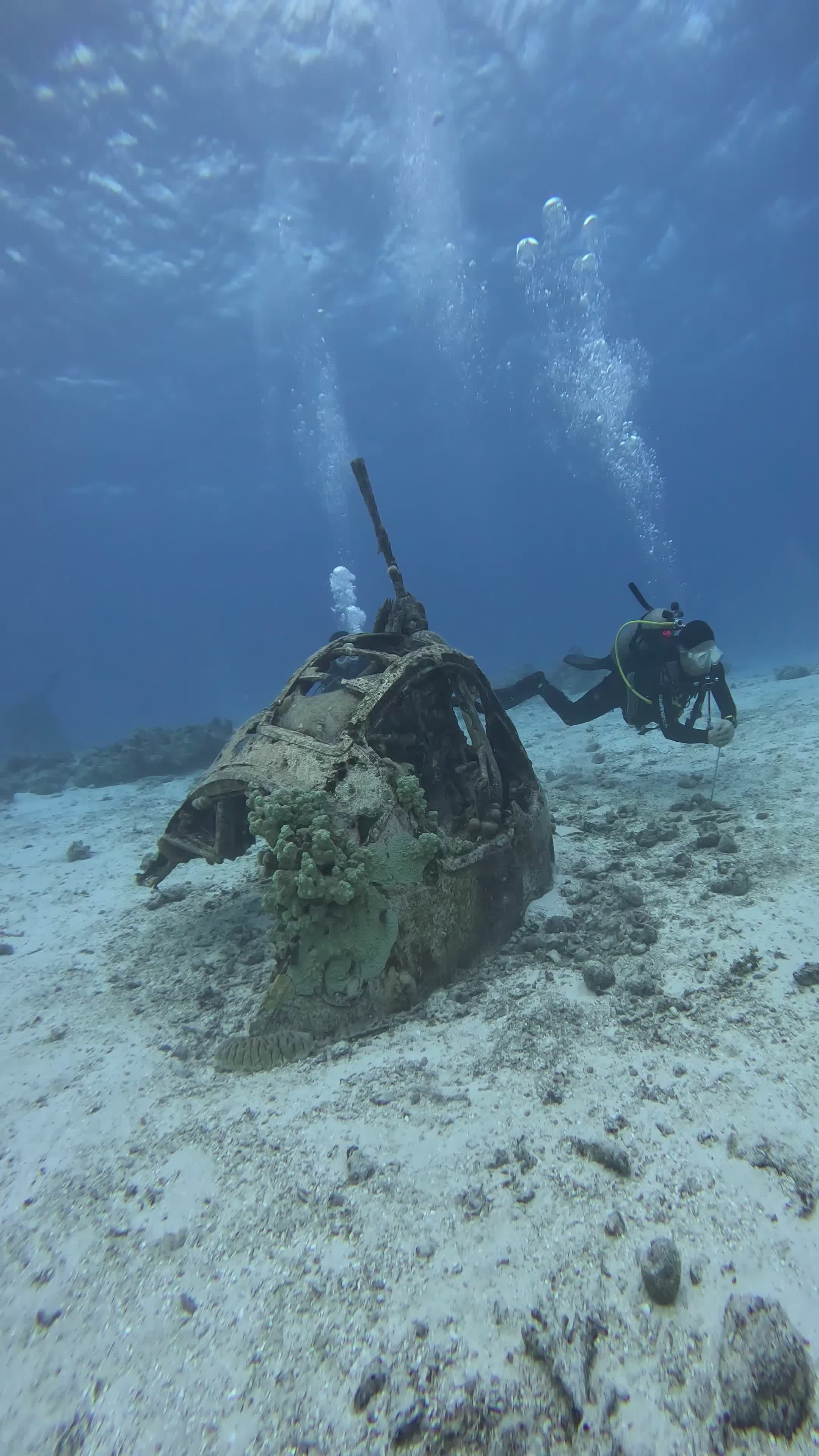 underwater exploration of sunken airplane wreck 37848692 — free pexels stock footage