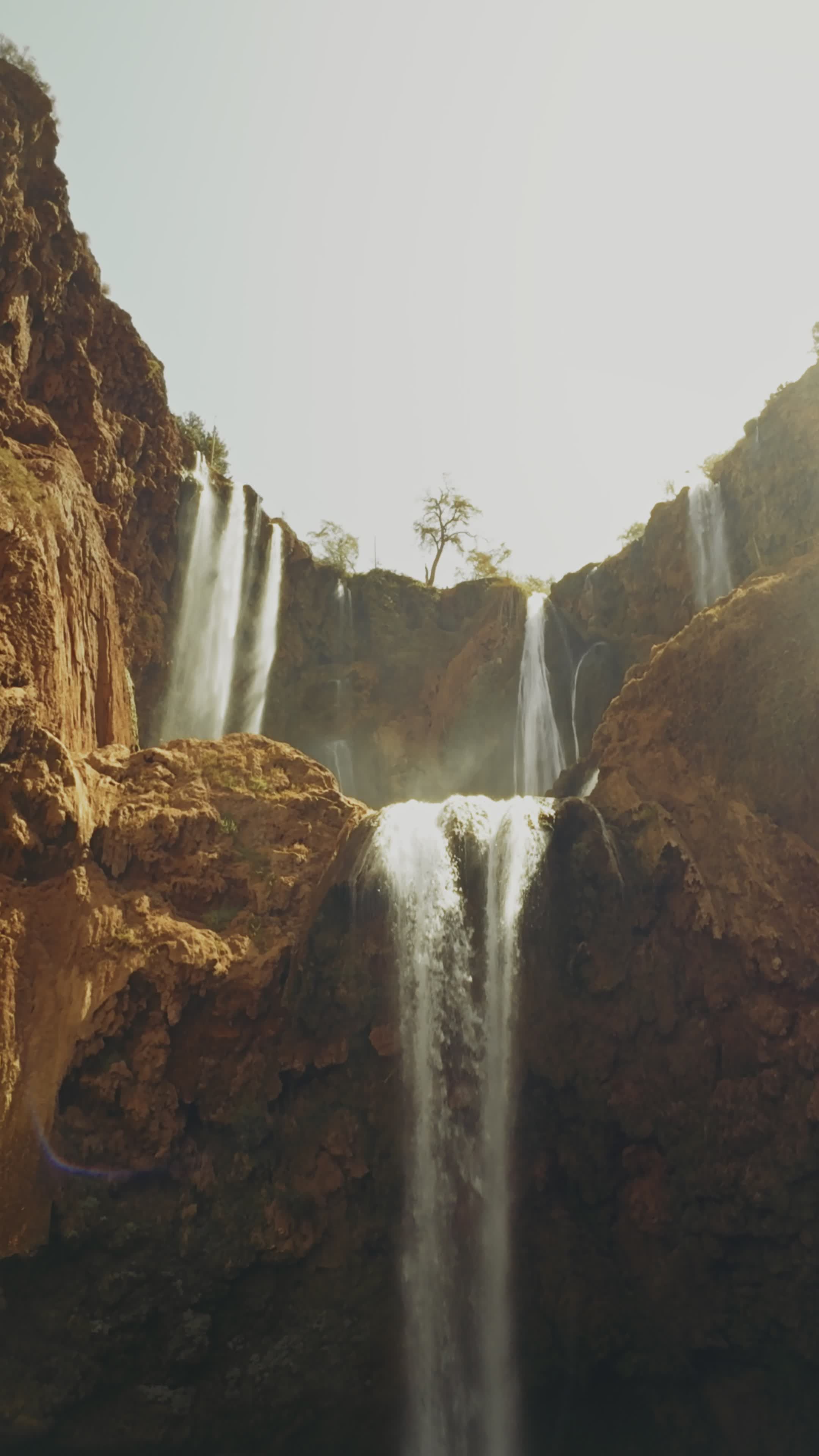 Breathtaking View of Cascading Waterfalls Free Stock Video Footage ...
