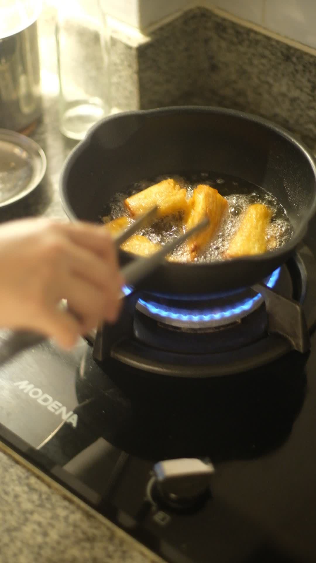 frying traditional home cooked snacks 37876503