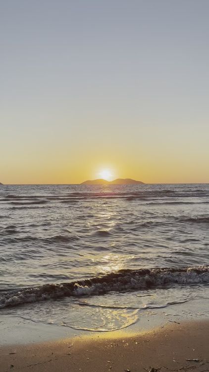 Beautiful Sunrise Over Tranquil Ocean Waves Free Stock Video Footage ...