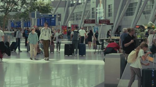 European airport arrivals terminal