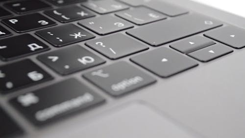 Blurred Video Of A Laptop Keyboard