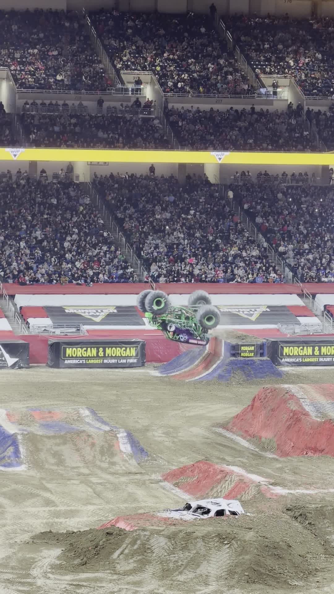 Exciting Monster Truck Stunt Show Arena Free Stock Video Footage ...