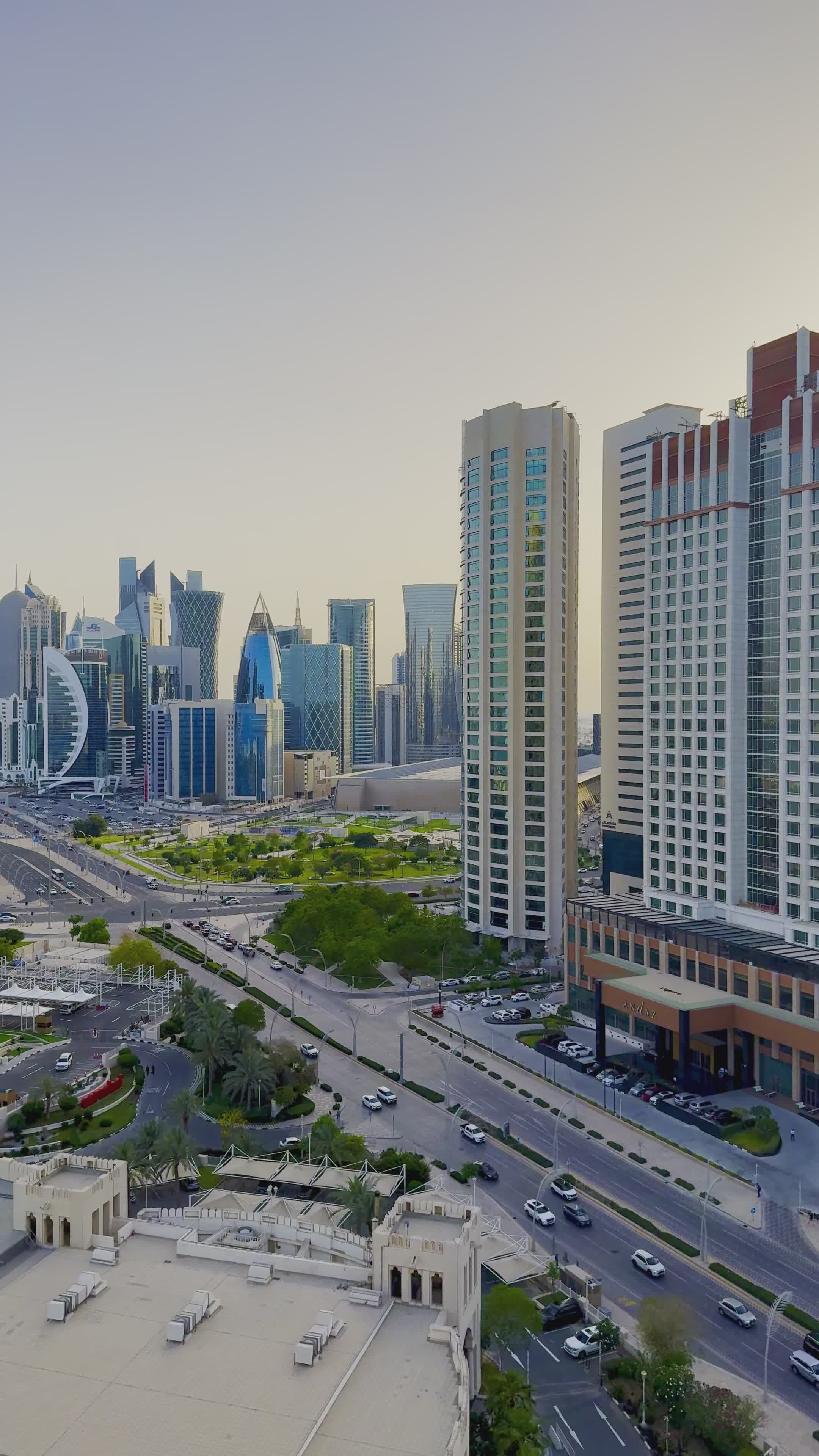Stunning Doha Cityscape at Sunrise Free Stock Video Footage, Royalty ...