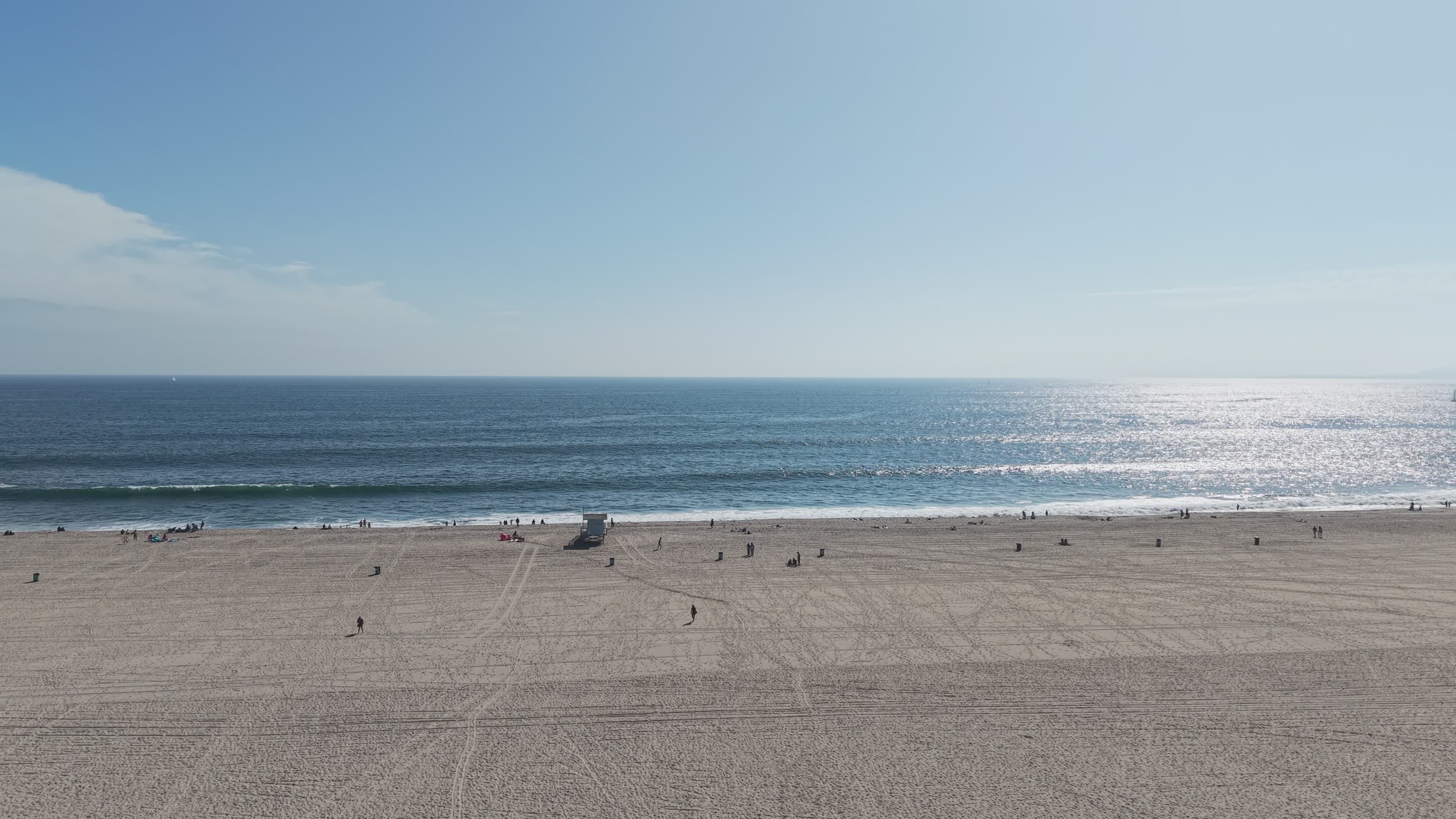Scenic Beach Vista with Ocean Waves Free Stock Video Footage, Royalty ...