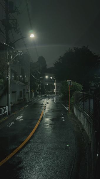 街道旁边的月亮免费下载视频素材