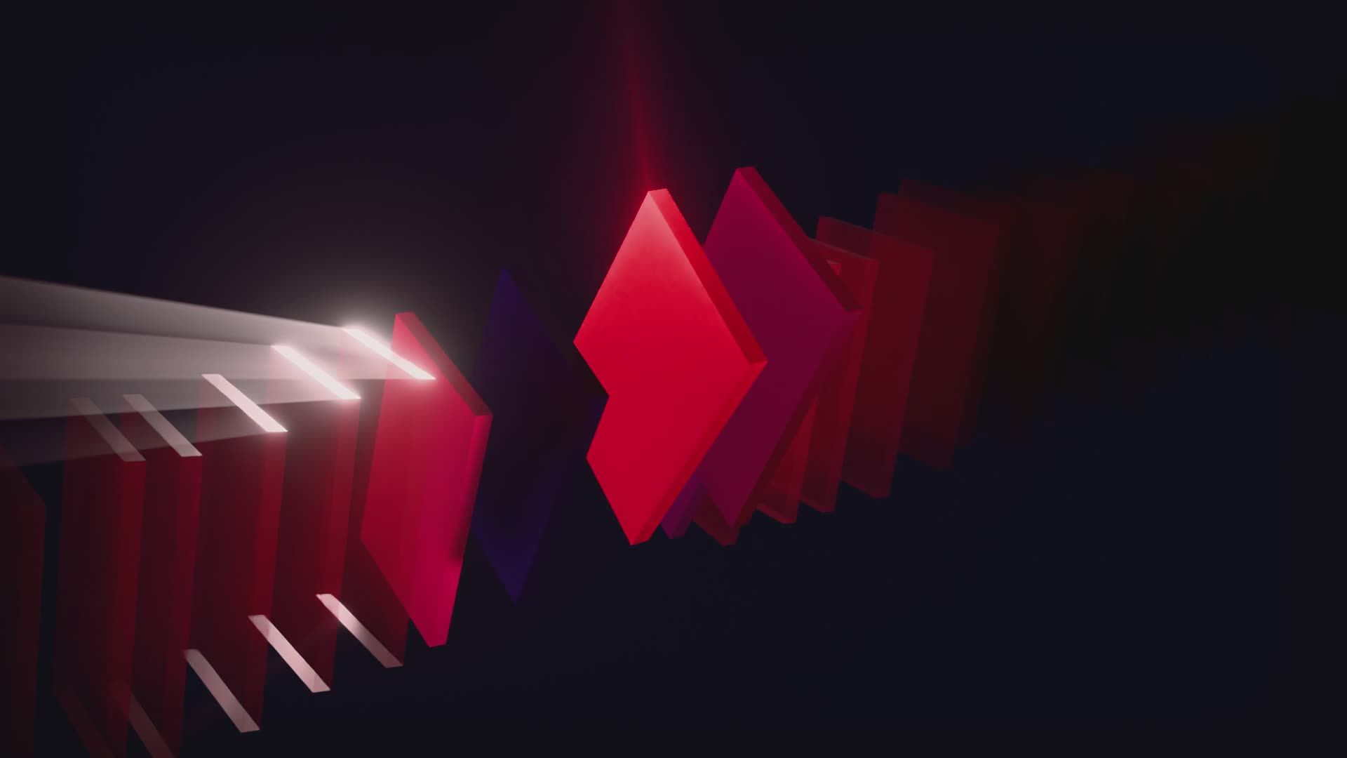 Dynamic Moving Red Abstract Shapes Animation Free Stock Video Footage ...