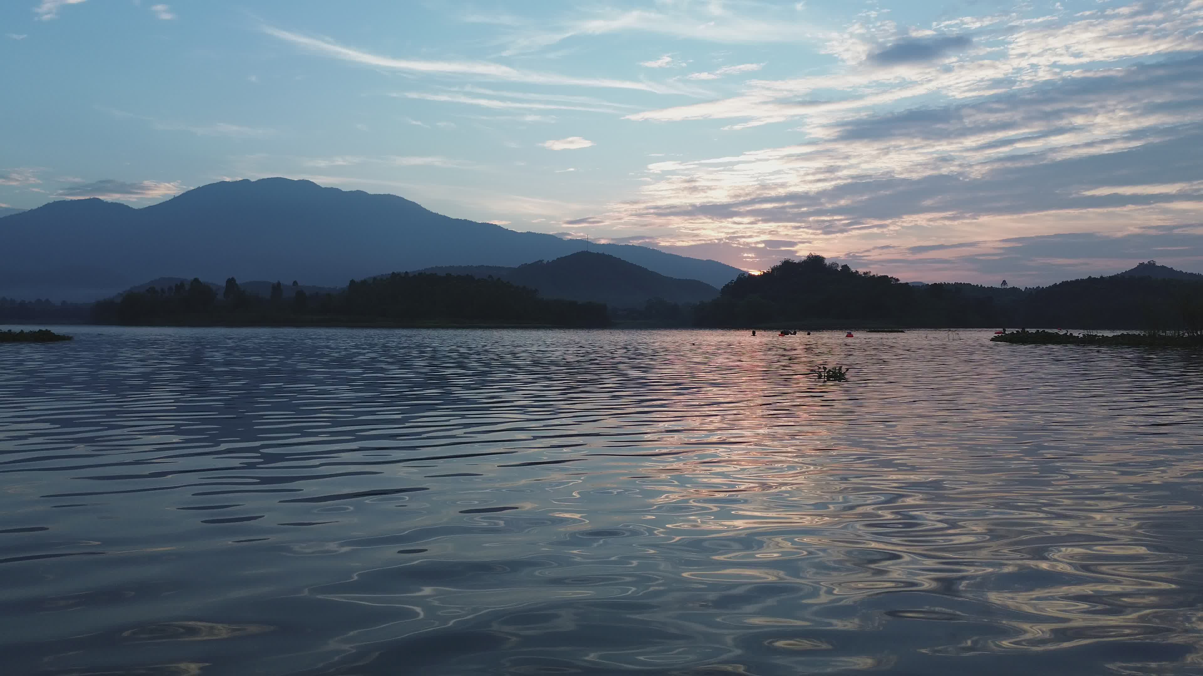 Scenic Sunset Over Tranquil Lake and Mountains Free Stock Video Footage ...