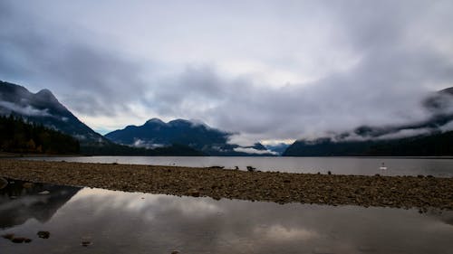 Watching The Mountains And Clouds In Worm's Eye View