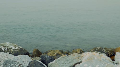 Fixed Shot of a Rocky Coast