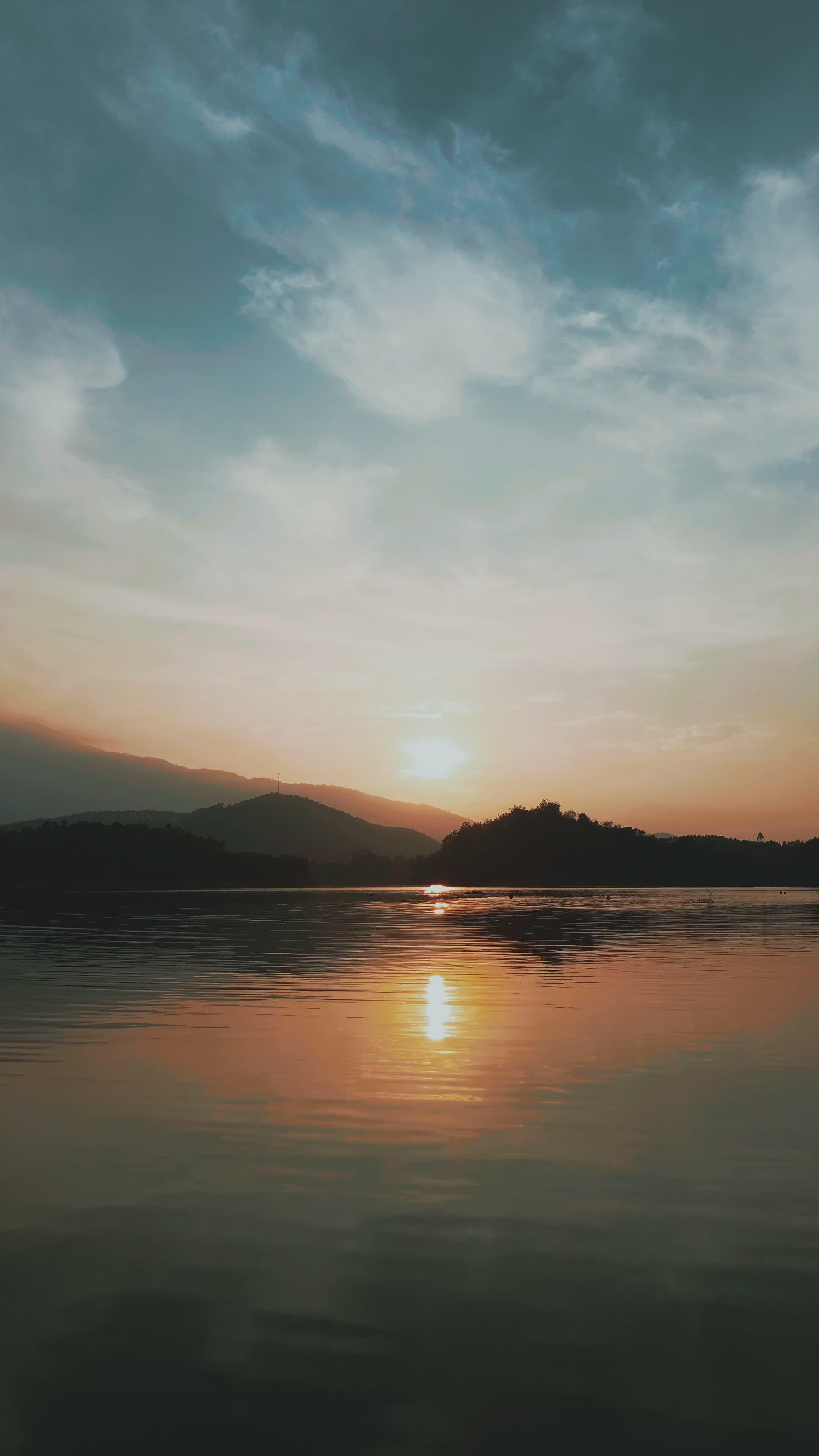 Serene Sunset Over Tranquil Lake Free Stock Video Footage, Royalty-Free ...