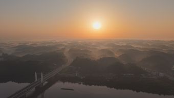 当晨光越过山河高清视频视频素材