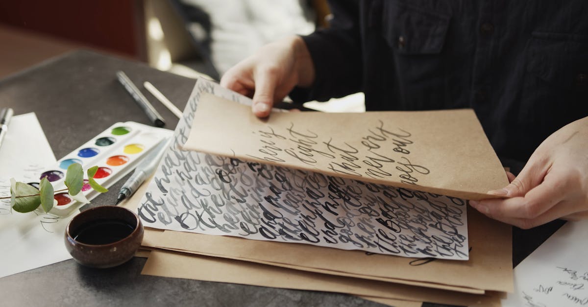 Handwritten Messages In Calligraphy Form · Free Stock Video