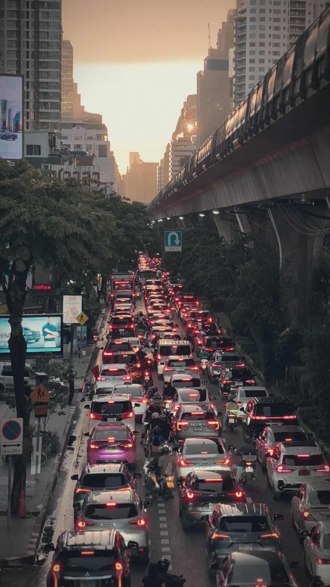 urban traffic jam at sunset 38292152 — free pexels stock footage