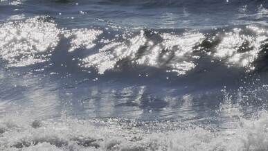 sparkling ocean waves at daytime