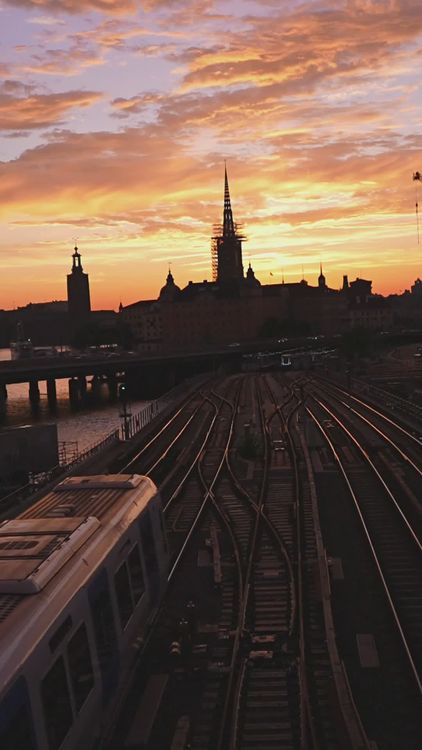 Stockholm Train At Sunset Scenic View Free Stock Video Footage stockholm-train-at-sunset-scenic-view-free-stock-video-footage