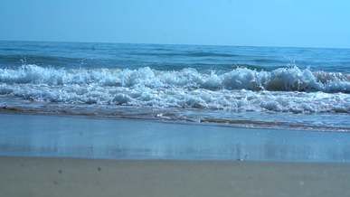 footage of the ocean waves in slow motion