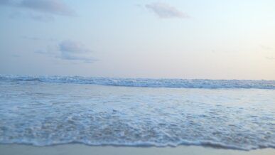 serene ocean waves at sunset