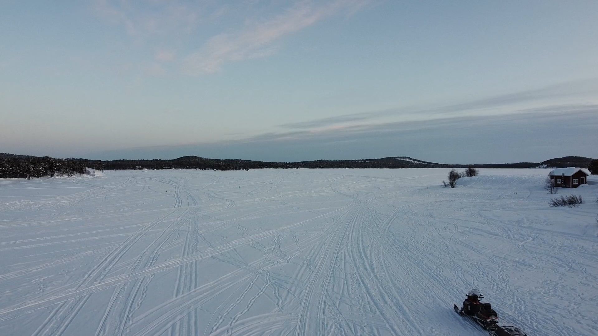 Drone Footage Of The Landscape Covered With Snow Free Stock Video ...