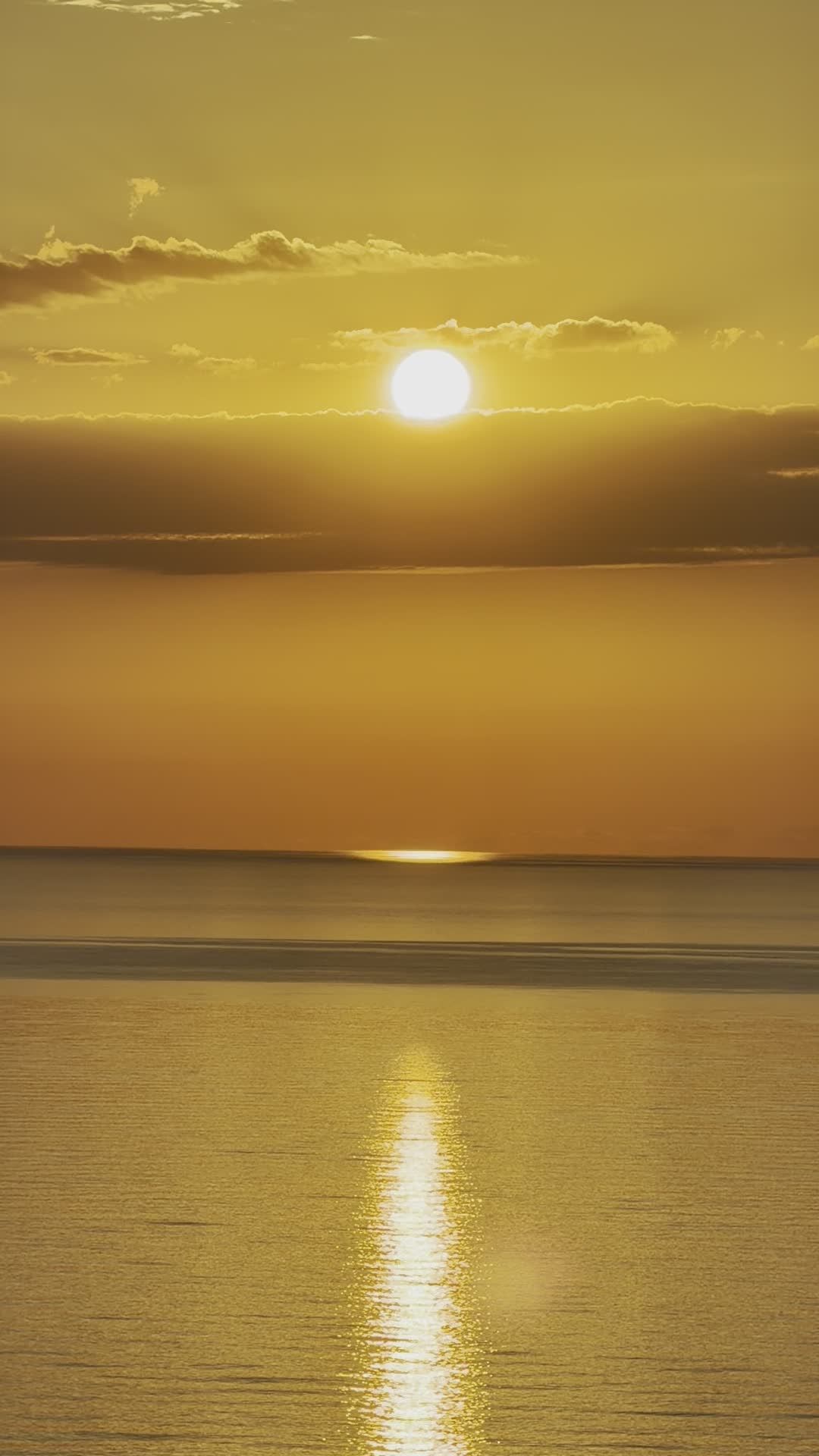 Golden Sunset Over Calm Ocean Free Stock Video Footage, Royalty-Free 4K ...