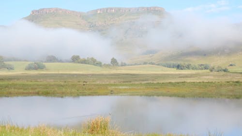 A Mountain During Foggy Morning