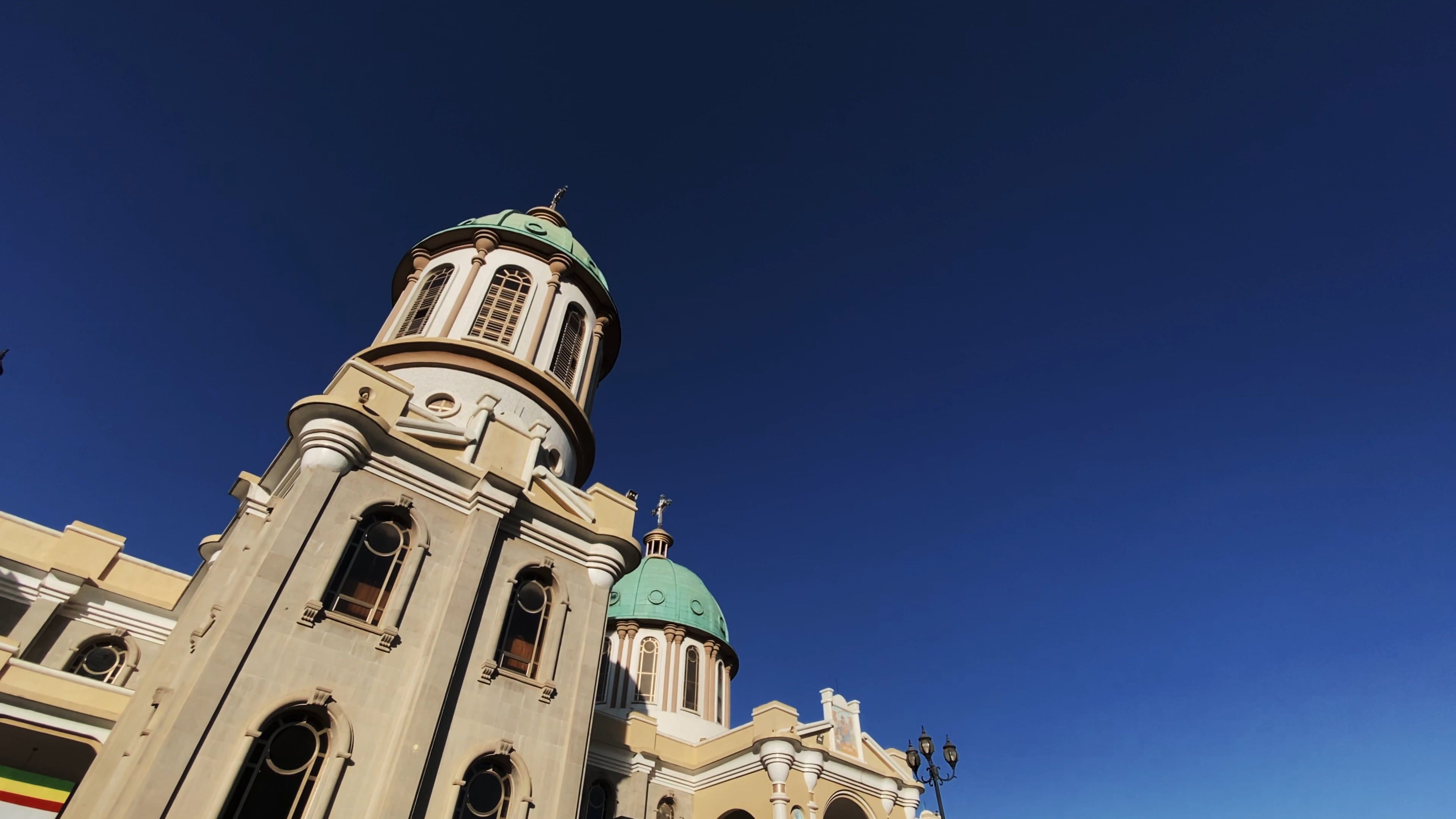 Low Angle Shot of a Cathedral · Free Stock Video
