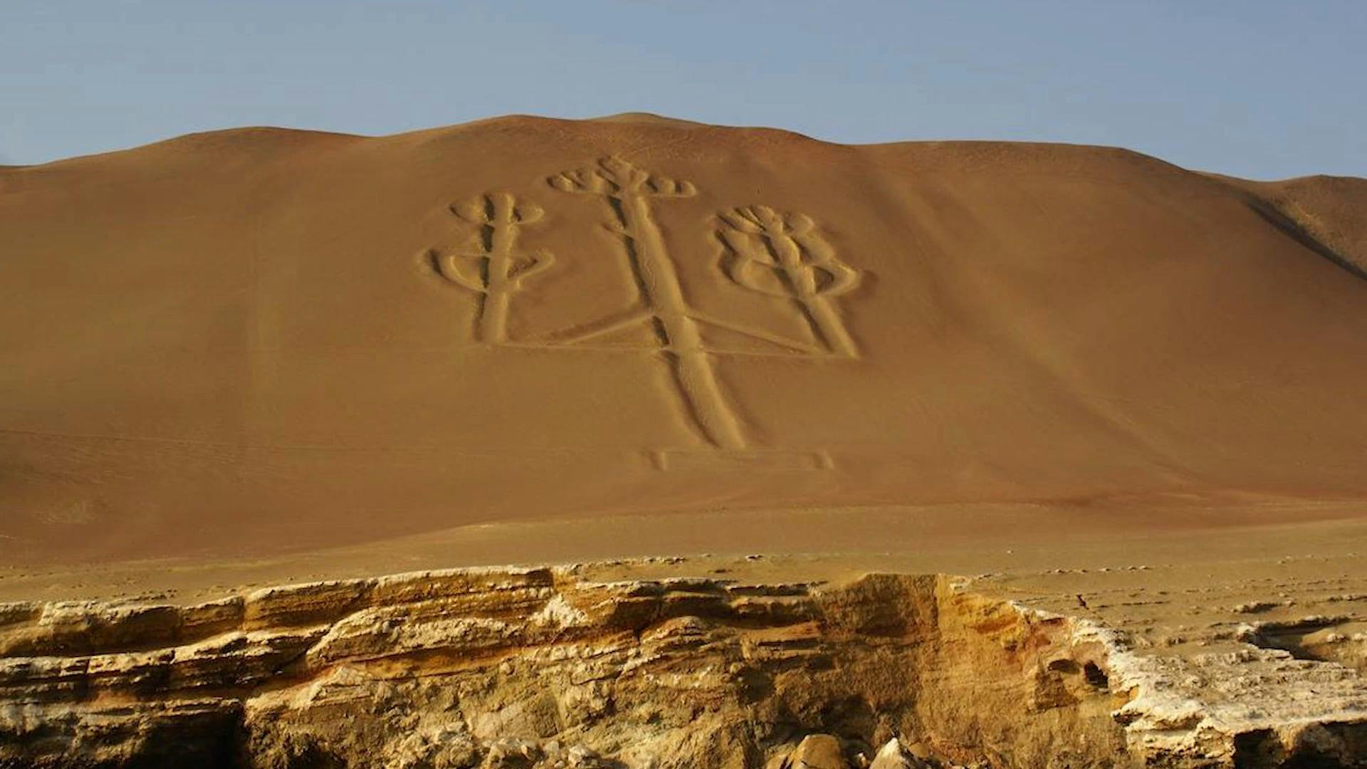 Full Shot of the Candelabra of the Andes · Free Stock Video