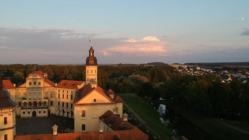 Drone Shot of Nesvizh Castle