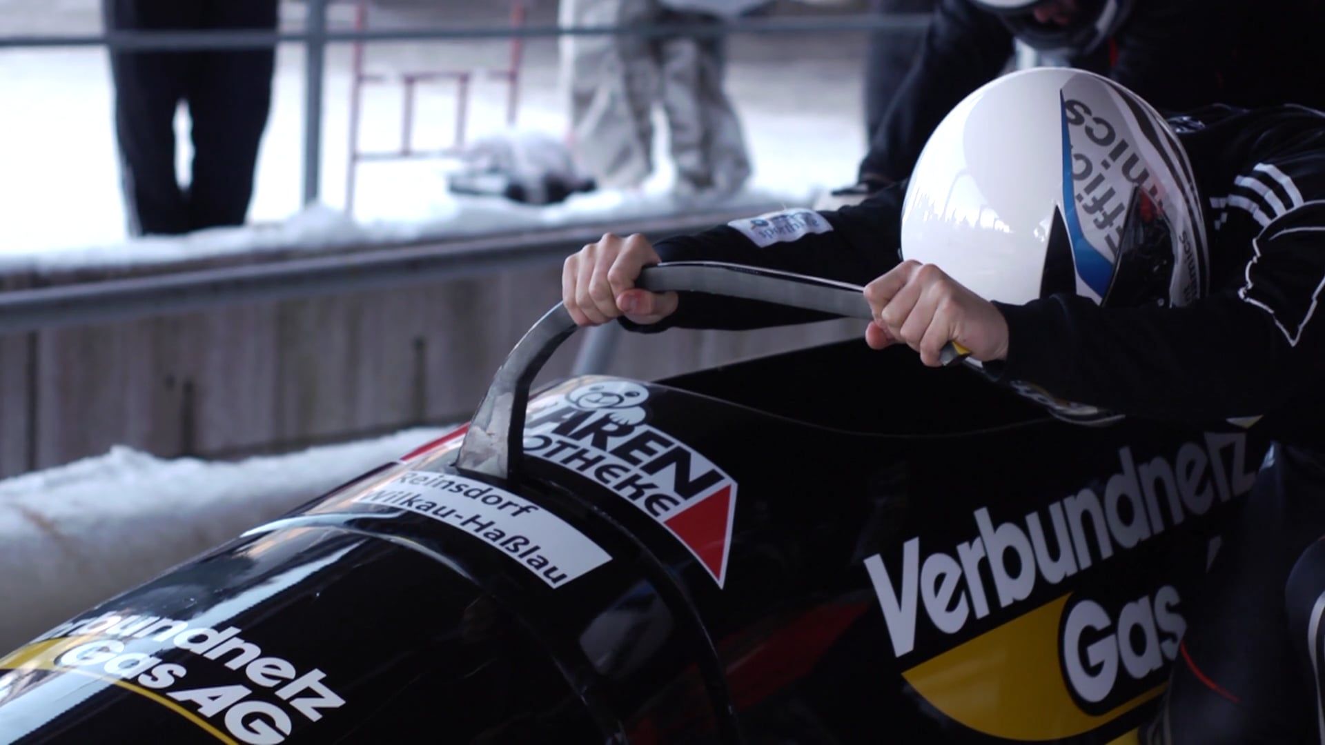 Close Up of a Team Pushing a Bobsled Free Stock Video Footage, Royalty ...