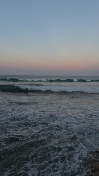 Manish Ratna Buddhacharya's ocean waves sunset video