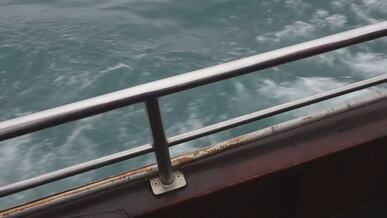 ocean waves from a boat perspective