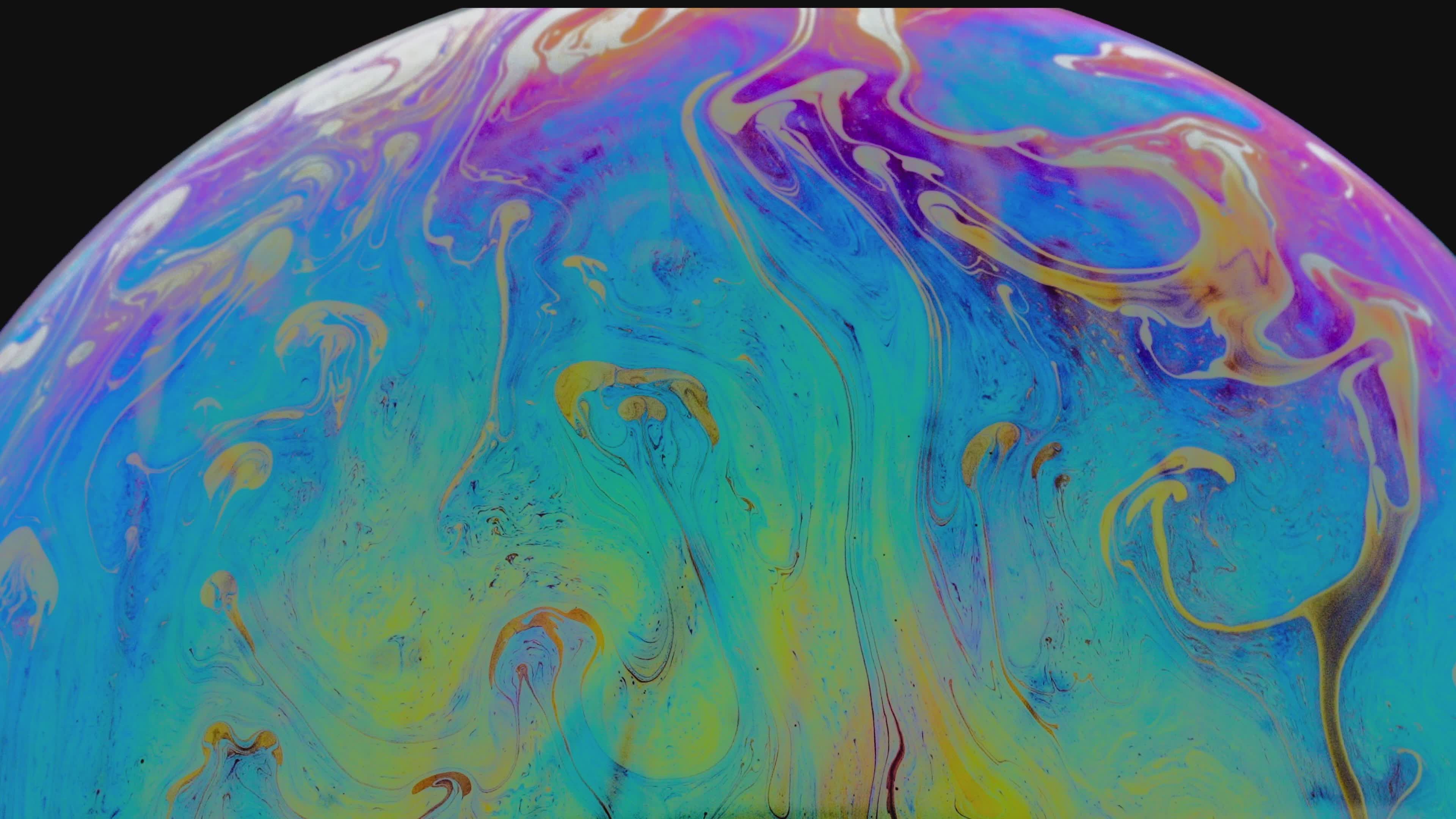 Vibrant Fluid Motion on Colorful Soap Film Free Stock Video Footage ...