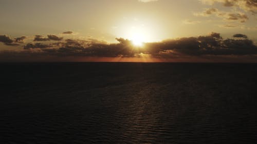 View Of Sunset Over The Horizon