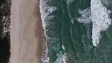 top view footage of waves of the sea