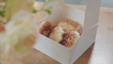 delicious traditional bannock bread in box