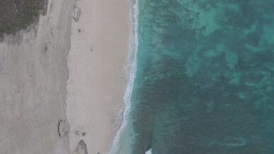breathtaking aerial view of pristine indonesian beach