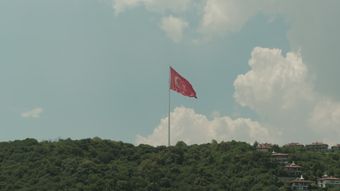 风景加国旗视频素材视频素材