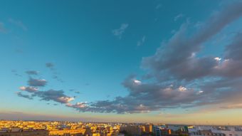 城市风景早上天空高清视频免费下载视频素材