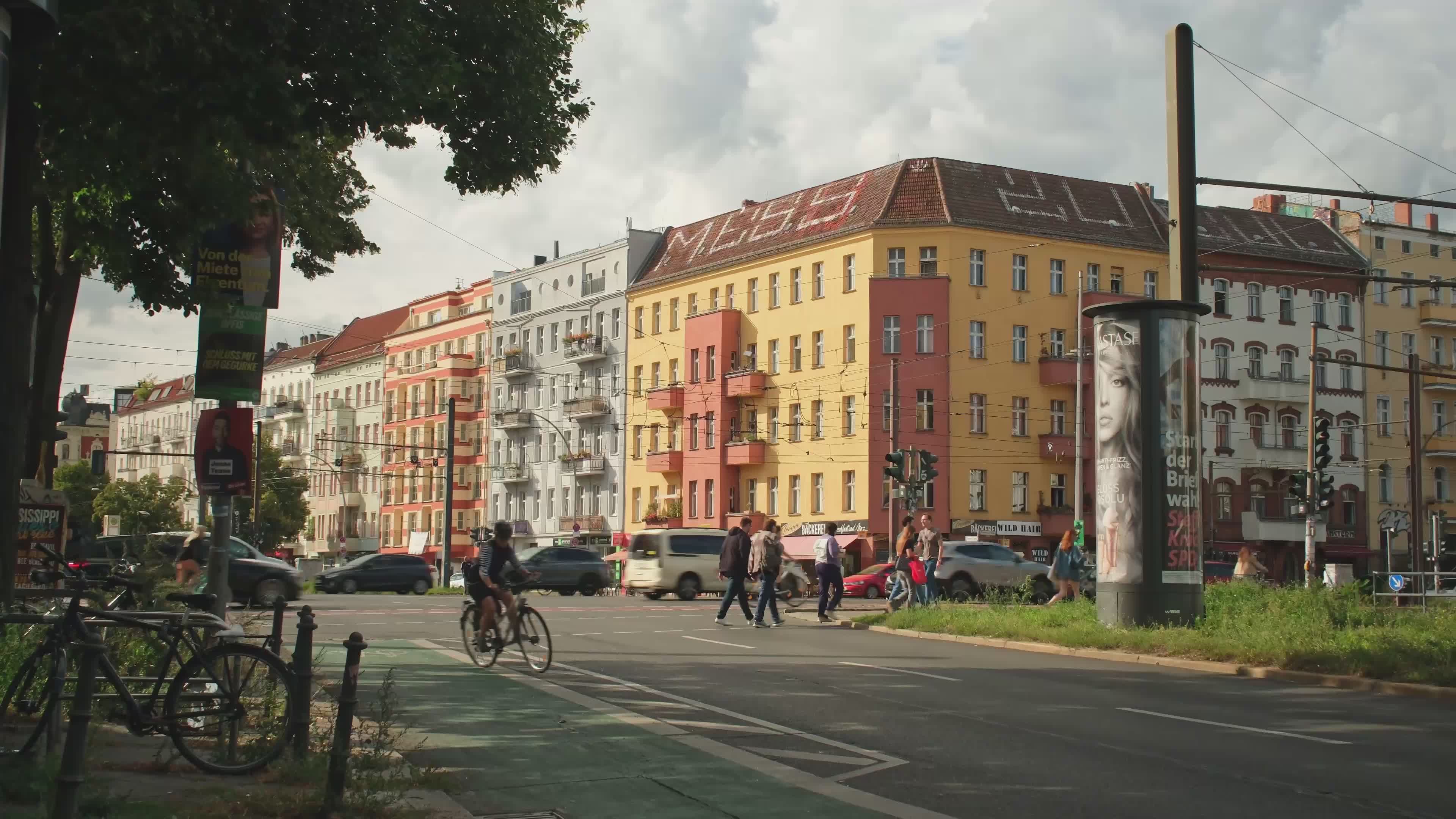Bustling Street in Berlin's Prenzlauer Berg Free Stock Video Footage ...
