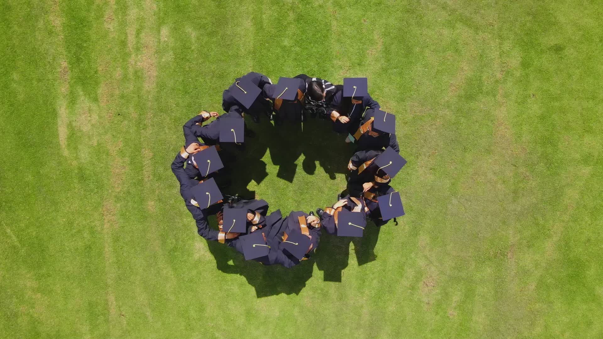 Aerial View of Graduation Ceremony Celebration Free Stock Video Footage ...
