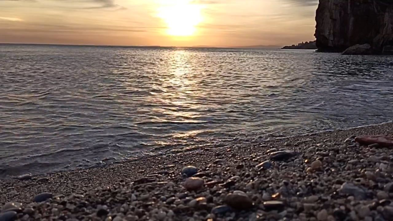 Sea Waves Pushing Pebbles Stones On The Shore Free Stock Video Footage ...