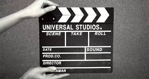 A Vintage Clapperboard Used In Making Film Scenes