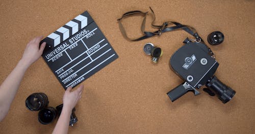 A Clapper Board Used When Shooting A Scene On Film Making