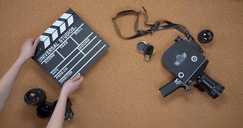 A Clapperboard Used In Film Making