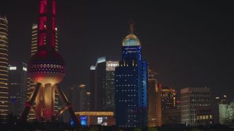 上海三件套夜景高清视频视频素材