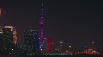 上海三件套夜景高清视频视频素材