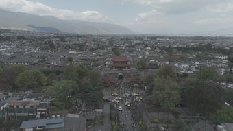 阆中全城高空拍摄视频素材