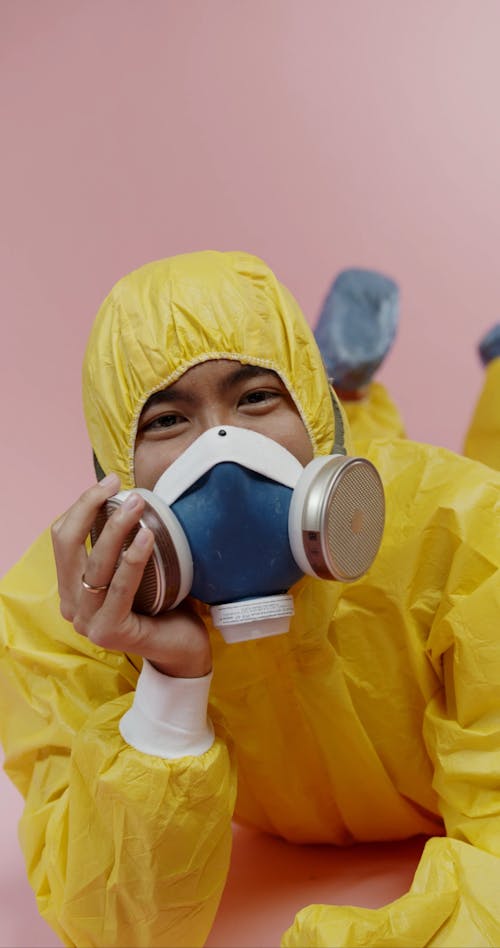 Man In Yellow Protective Suit