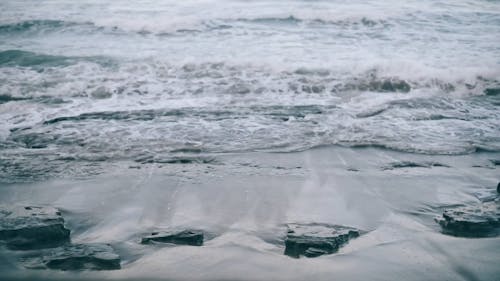 Waves Crashing on Shore 